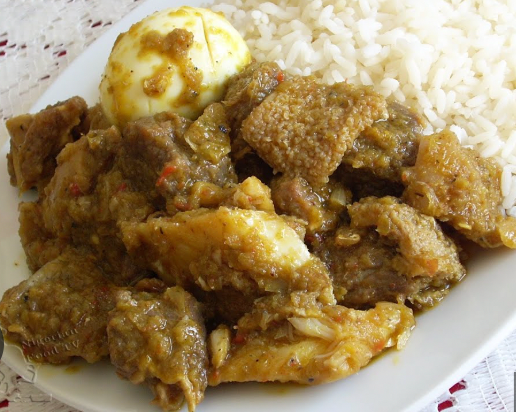 White Rice + Ayamase/Ofada Sauce