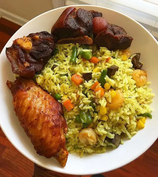 Nigerian Fried Rice + Protein